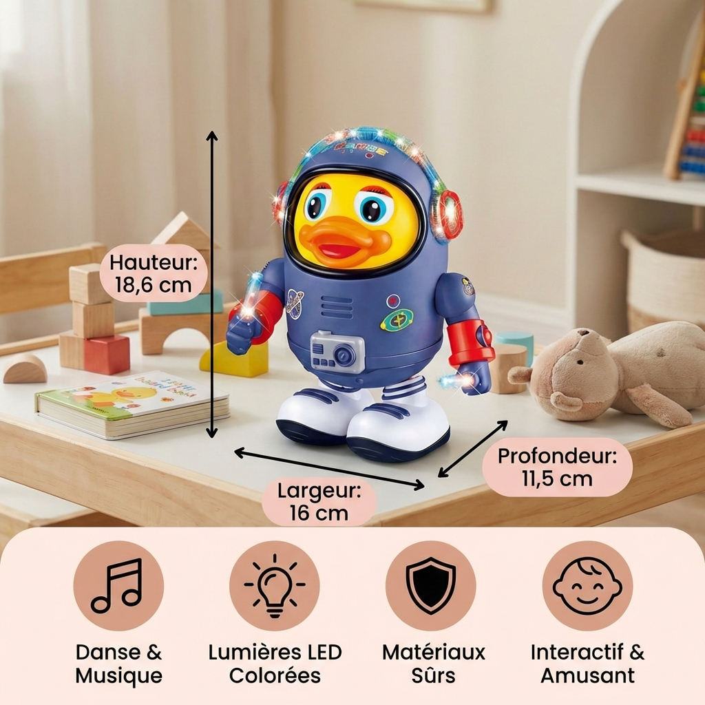 Canard astronaute dansant