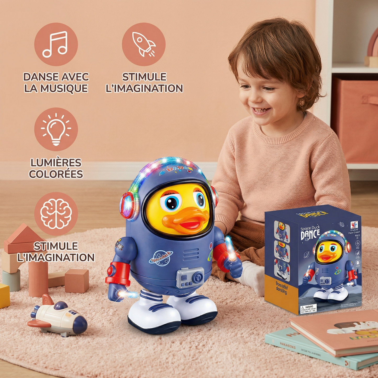 Canard astronaute dansant