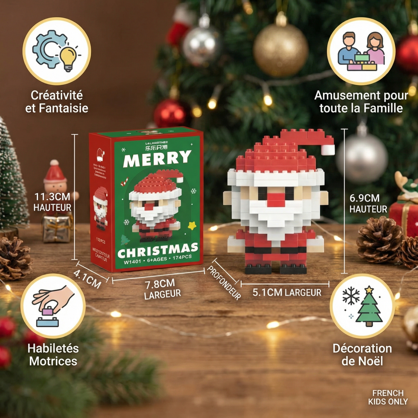 Figurines de Noël créatives en briques – amusement pour toute la famille