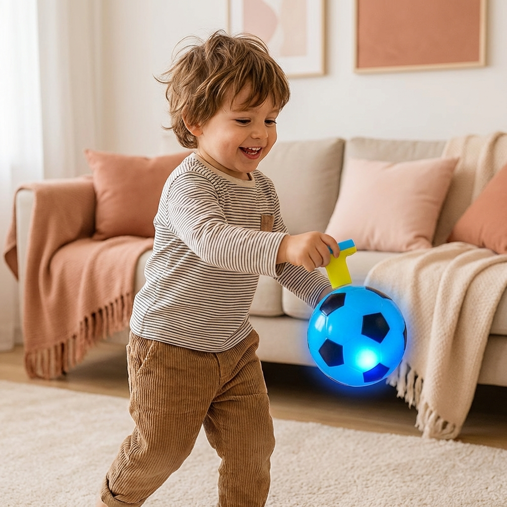 Toupie football lumineuse LED