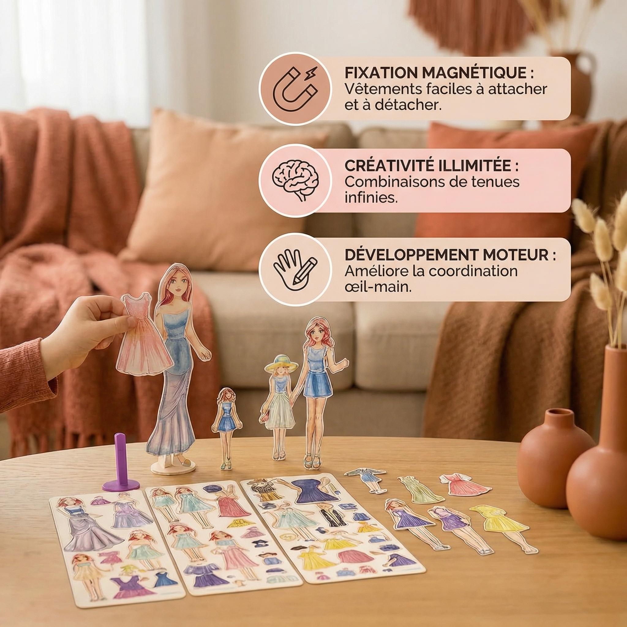 Ensemble de jeu de mode magnétique pour enfants