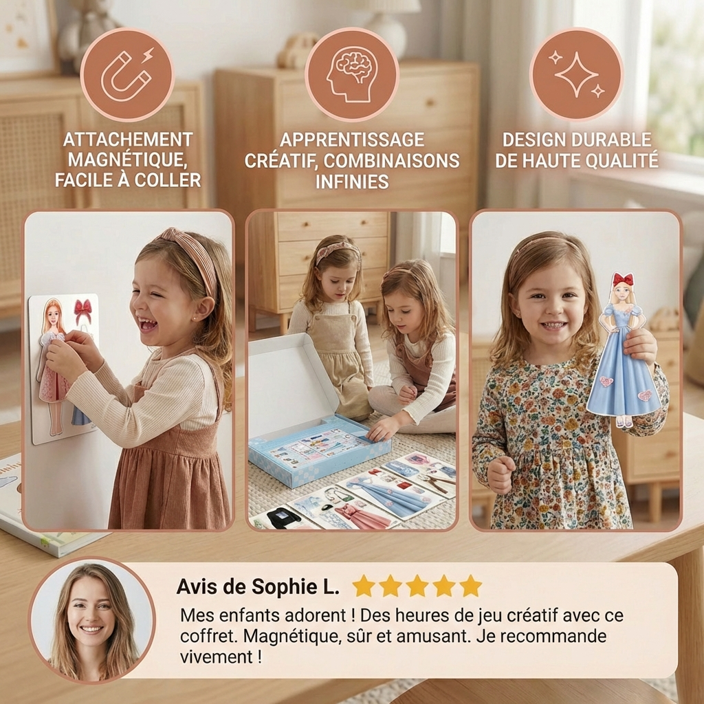 Ensemble de jeu de mode magnétique pour enfants