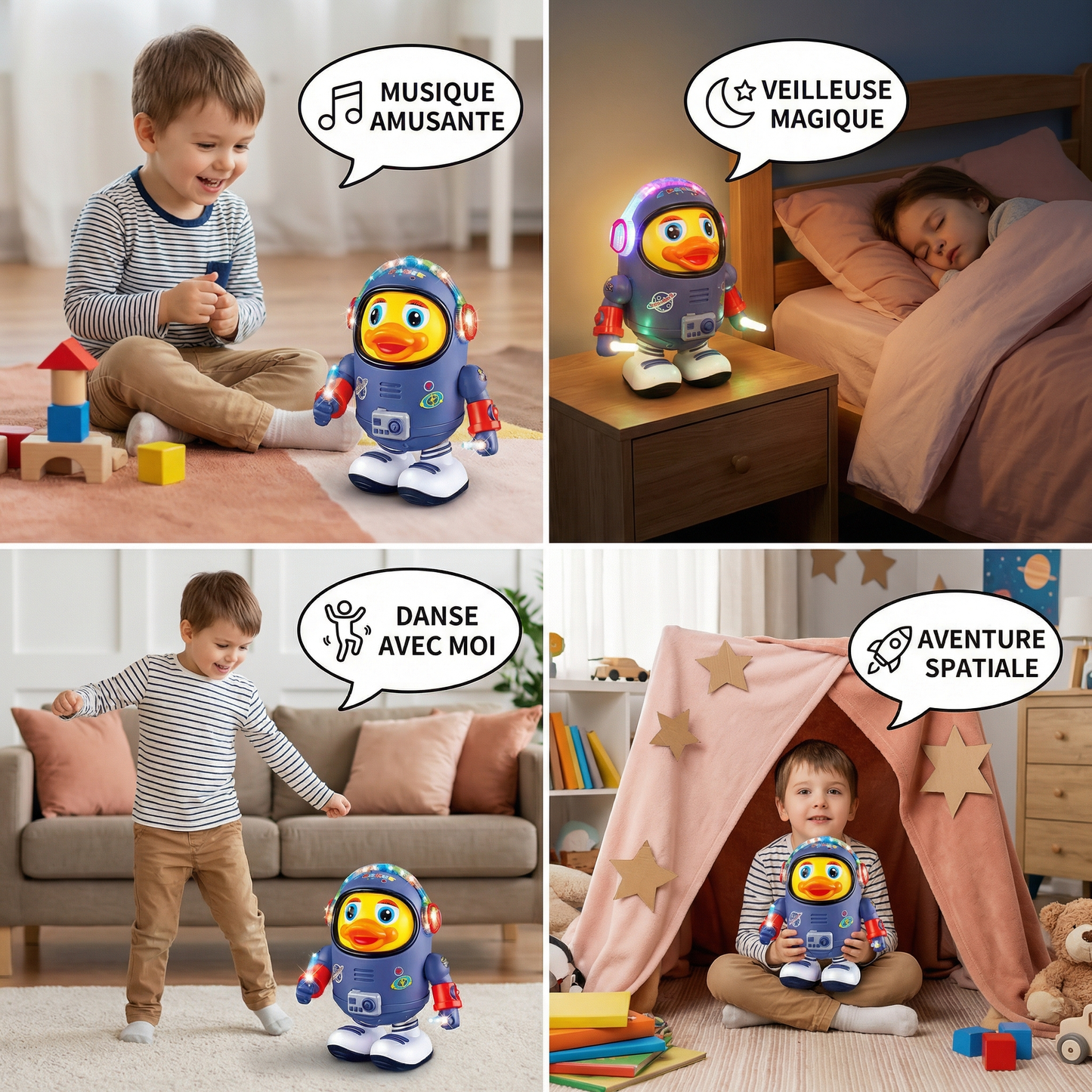 Canard astronaute dansant