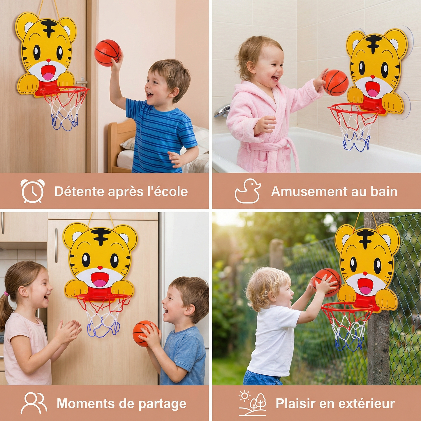 Adorable ensemble de basketball animal pour enfants