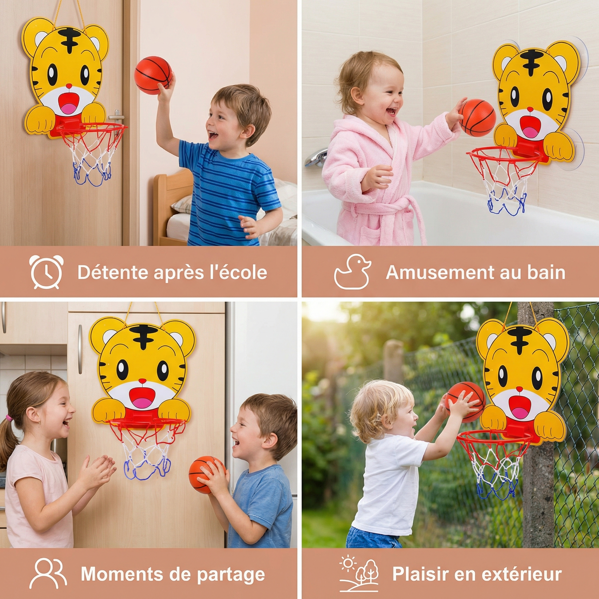 Adorable ensemble de basketball animal pour enfants