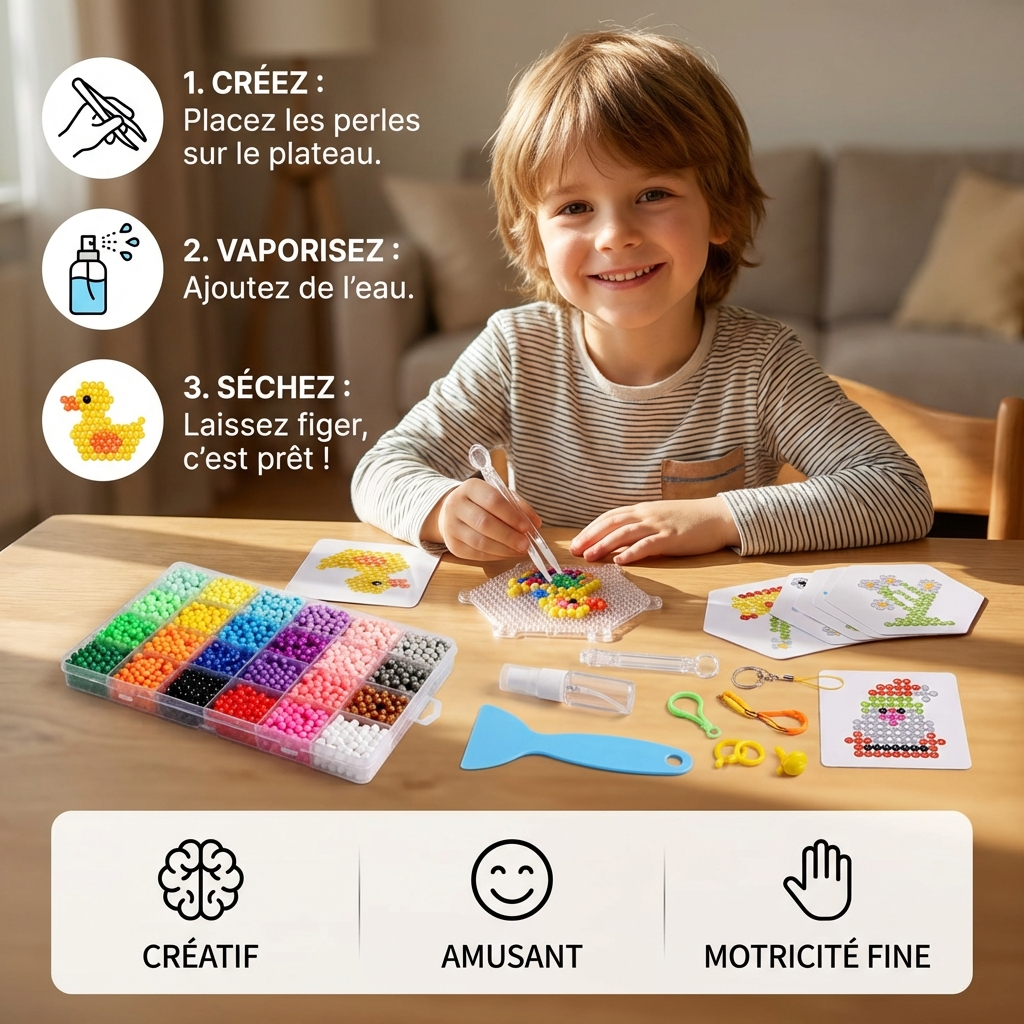 Coffret de Perles d’Eau Magiques pour Loisirs Créatifs