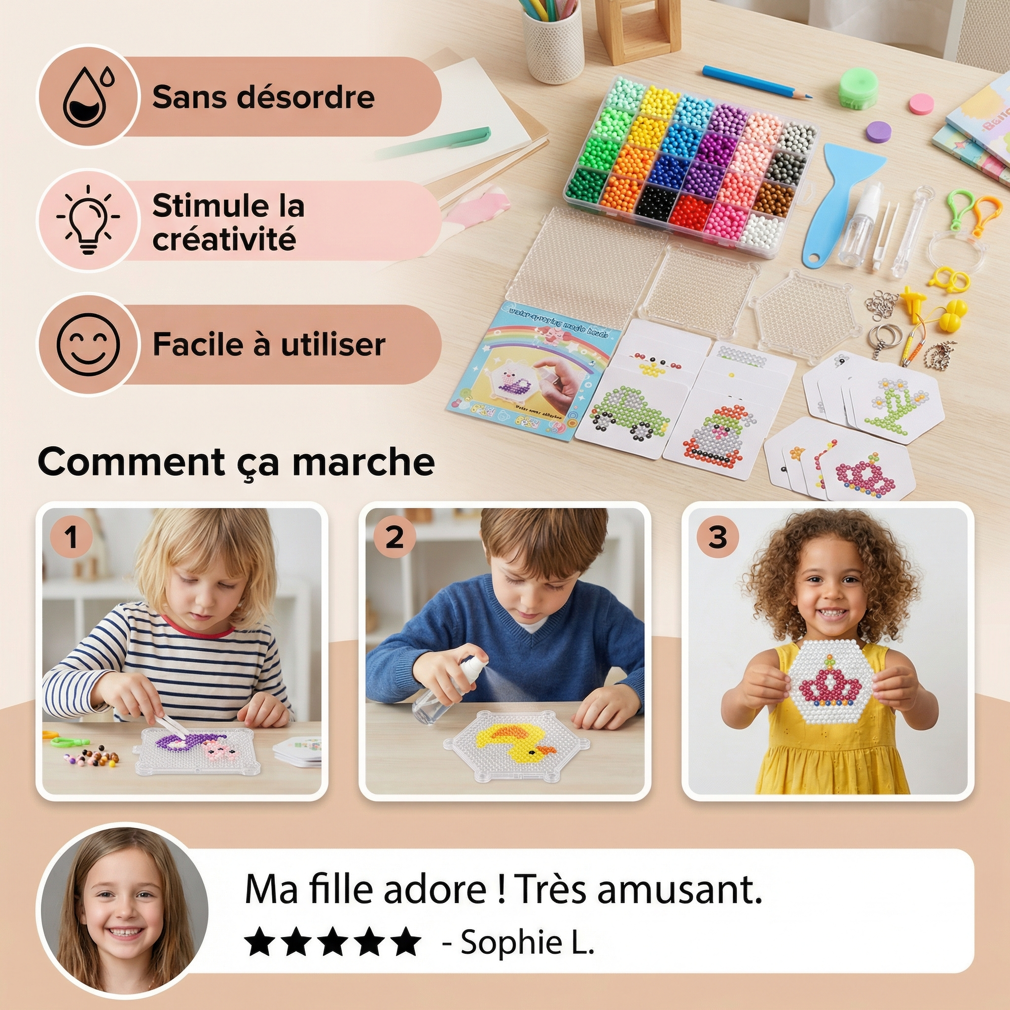 Coffret de Perles d’Eau Magiques pour Loisirs Créatifs