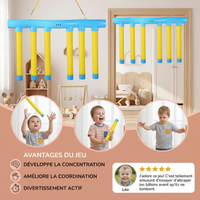 Bâtonnets tombants – jeu de réaction pour enfants