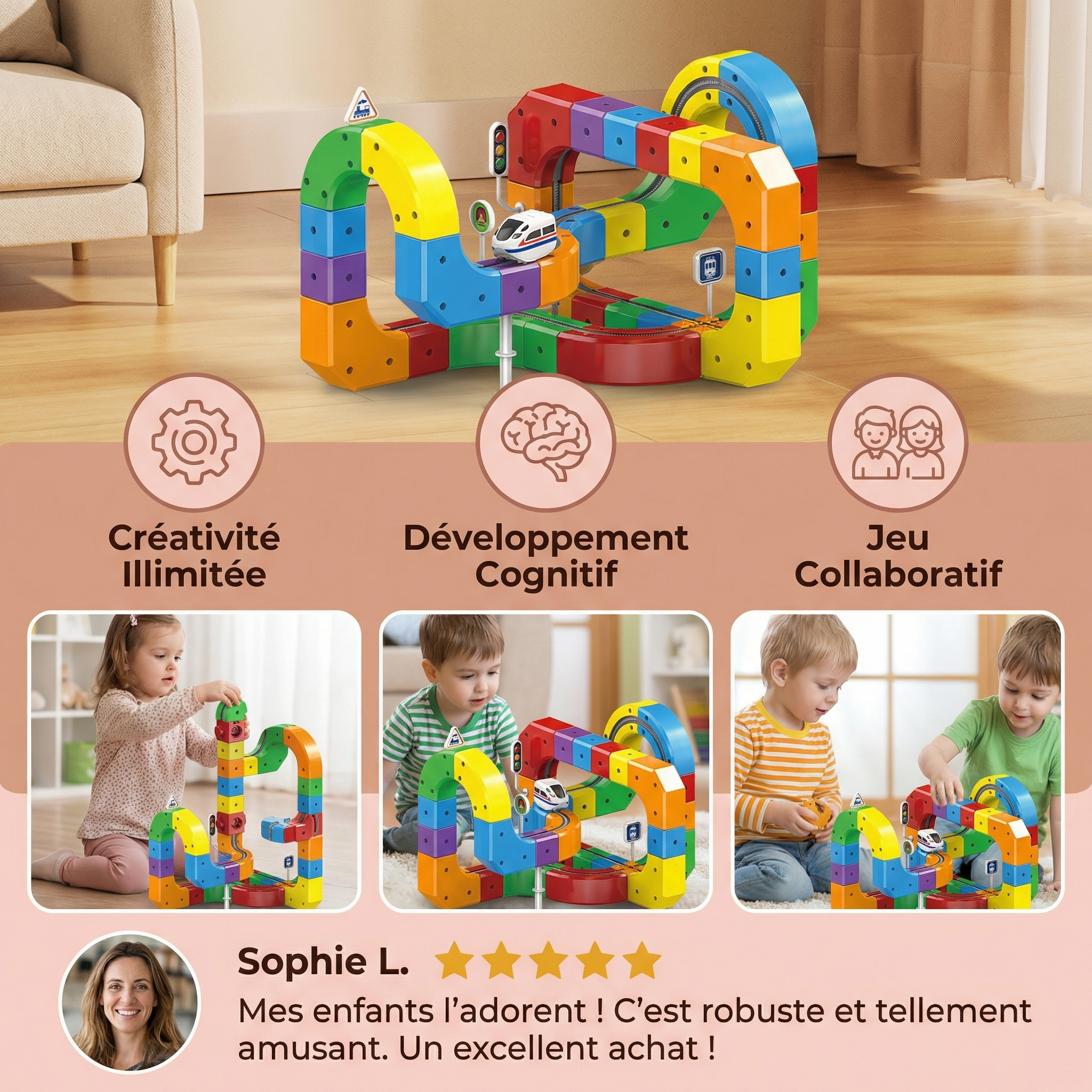 Train magique à cubes – jouet pour enfants