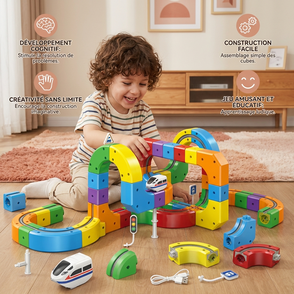 Train magique à cubes – jouet pour enfants