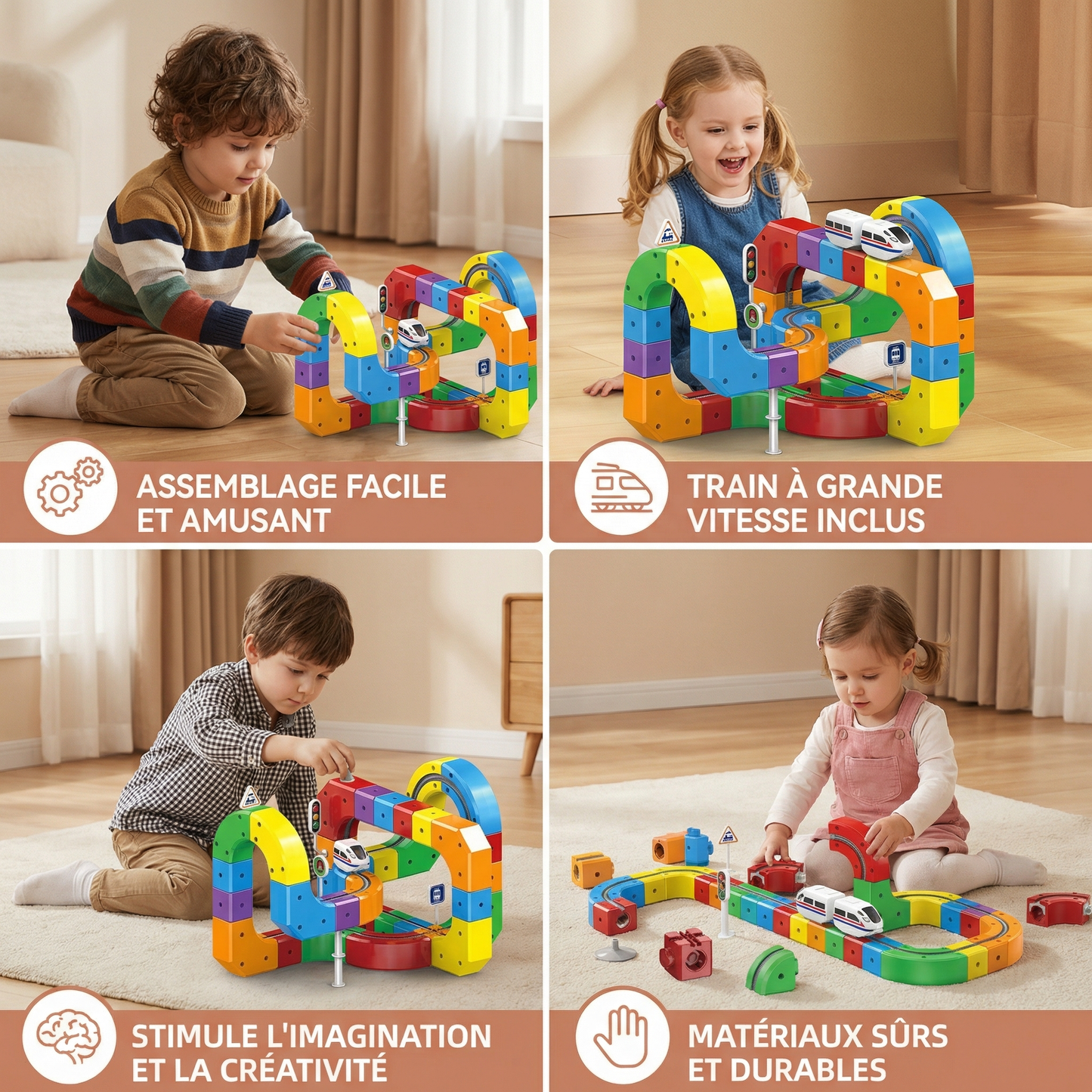 Train magique à cubes – jouet pour enfants