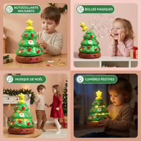 Sapin de Noël à bulles musicales avec autocollants à décorer