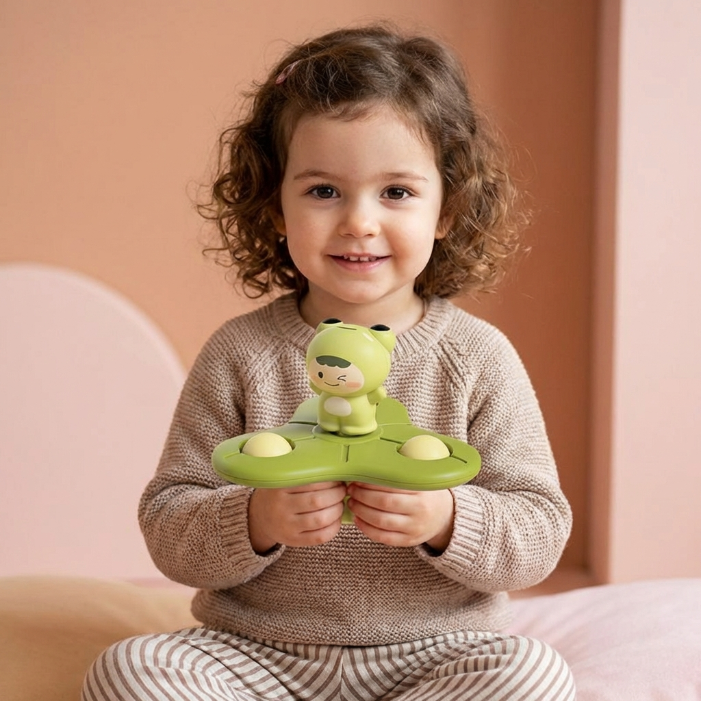 Spinner Montessori à ventouse – Jouet d’apprentissage rotatif