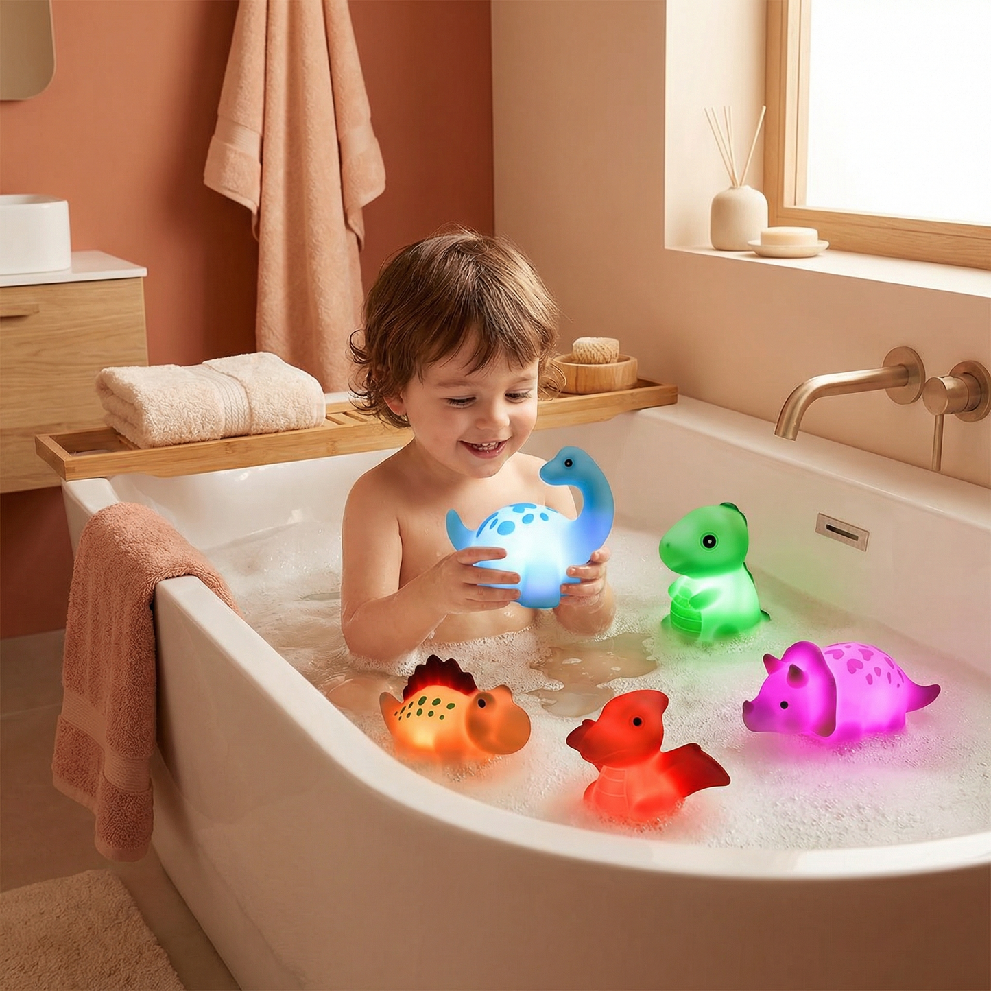 Jouet de bain dinosaure lumineux