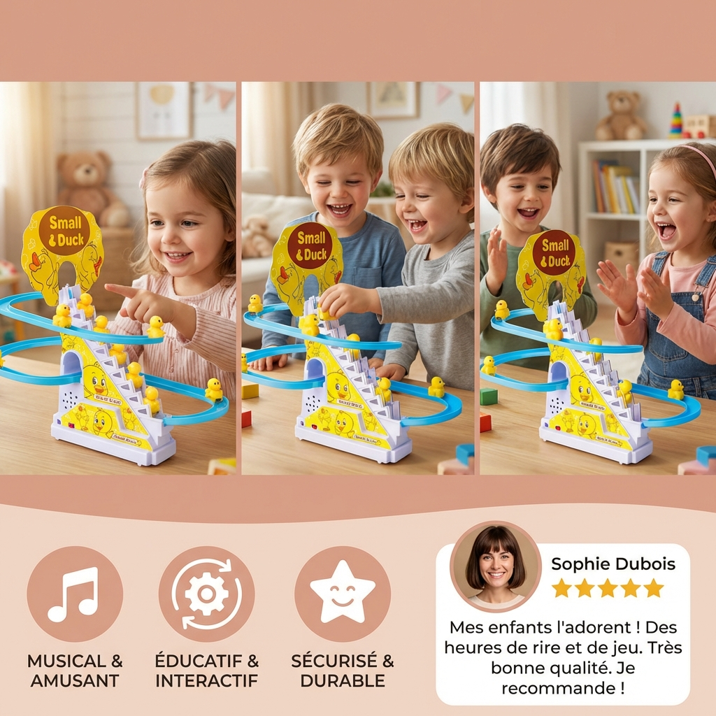Jouet toboggan à canards
