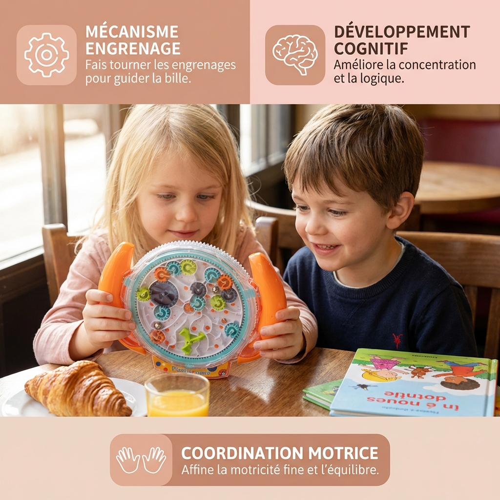 Roue labyrinthe 3D – Jeu d’adresse et d’apprentissage