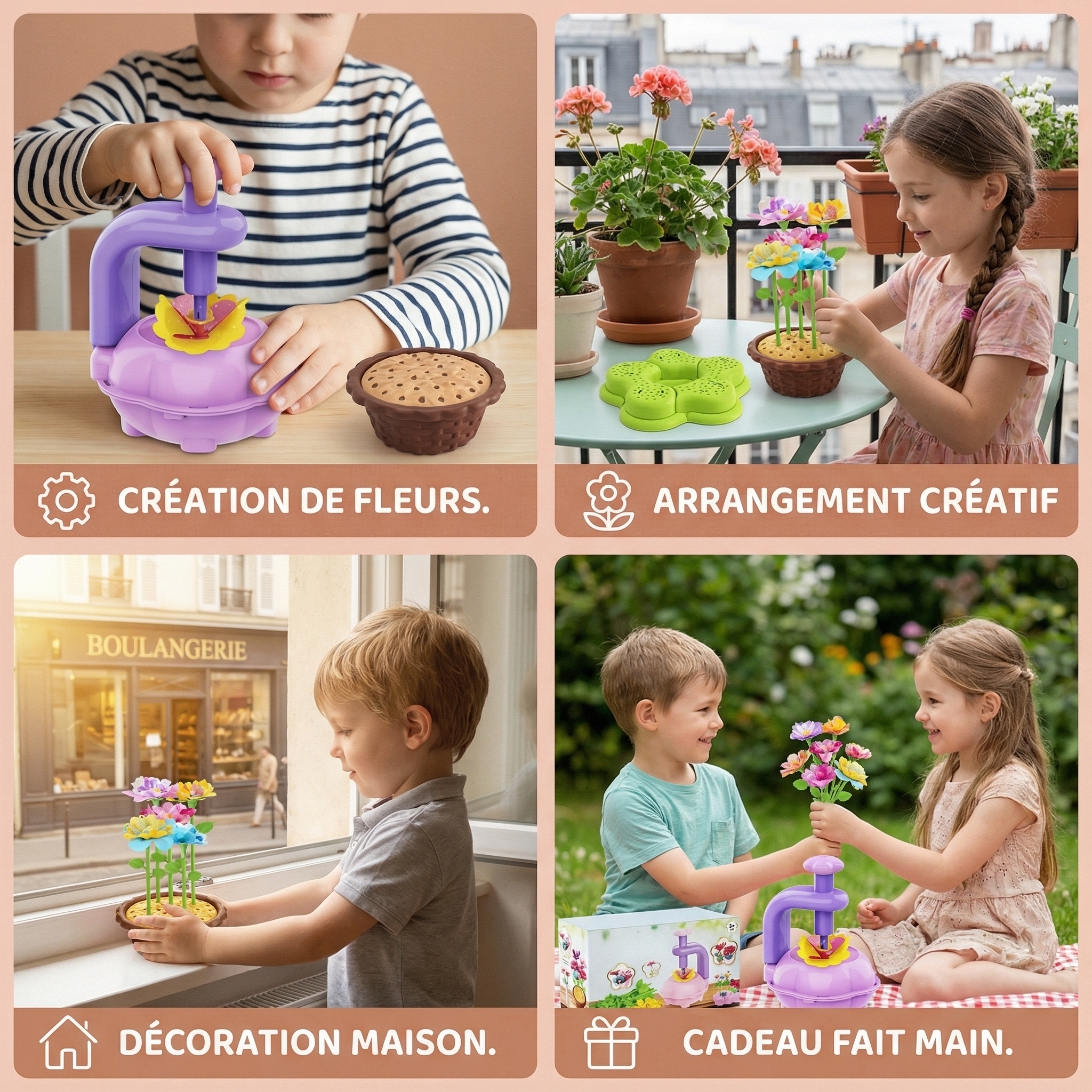 Kit créatif de fleurs à assembler