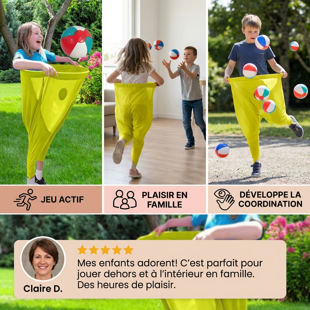 Pantalon de Clown Jeu de Catch Ball en Famille