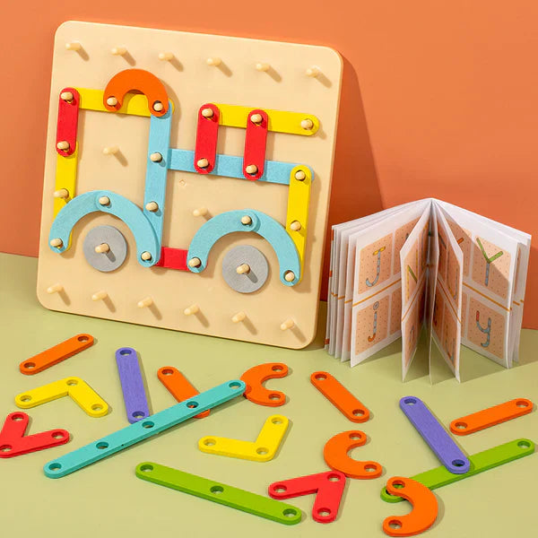 Puzzle Montessori Pegboard pour enfants