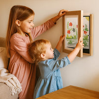 Cadre d'exposition pour les œuvres d'art des enfants