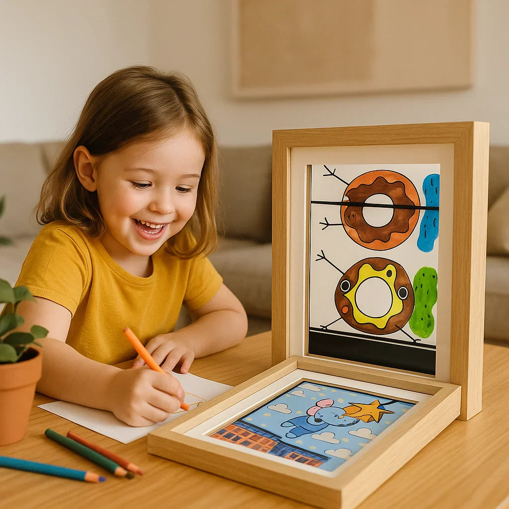 Cadre d'exposition pour les œuvres d'art des enfants