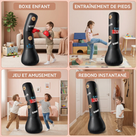 Sac de boxe gonflable pour enfants avec remplissage à l’eau