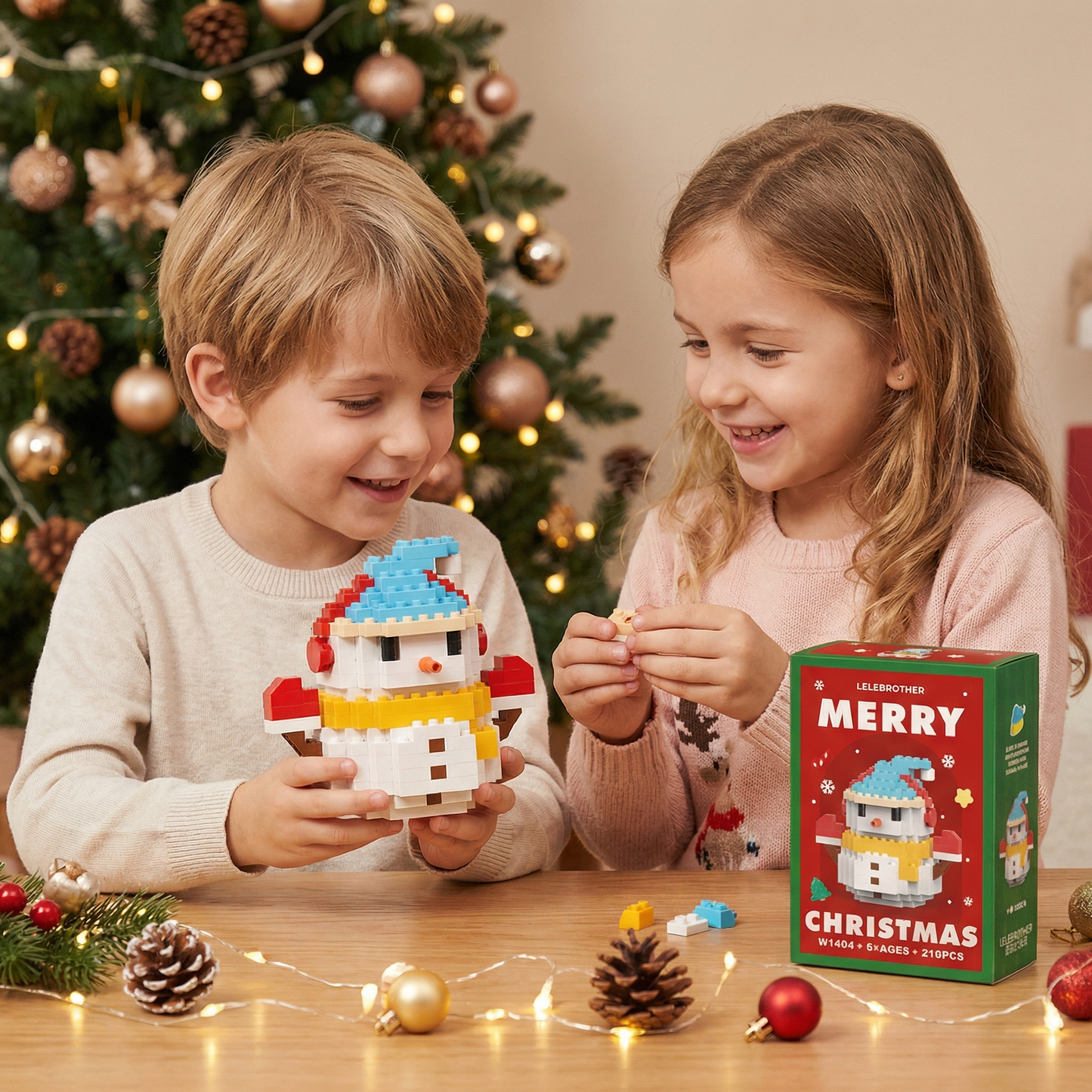 Figurines de Noël créatives en briques – amusement pour toute la famille