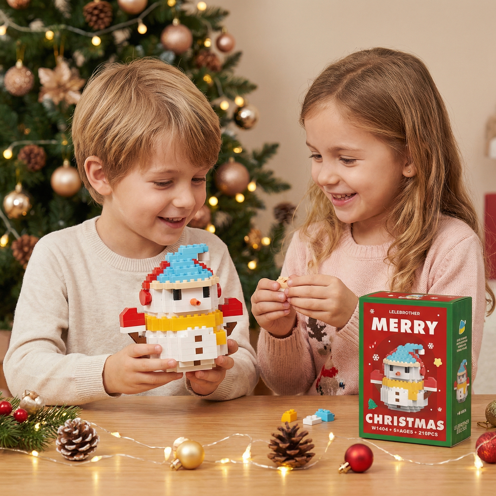 Figurines de Noël créatives en briques – amusement pour toute la famille