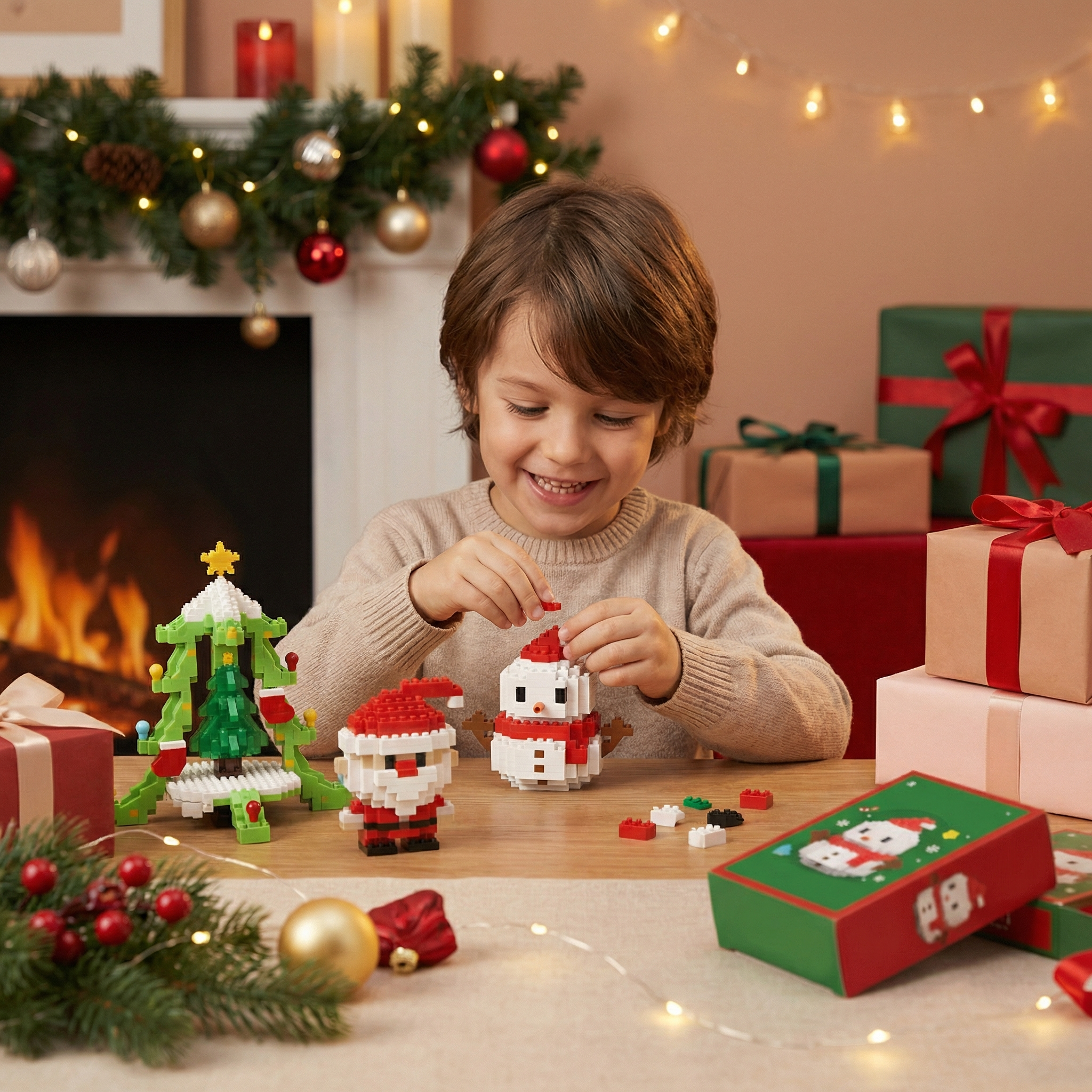Figurines de Noël créatives en briques – amusement pour toute la famille