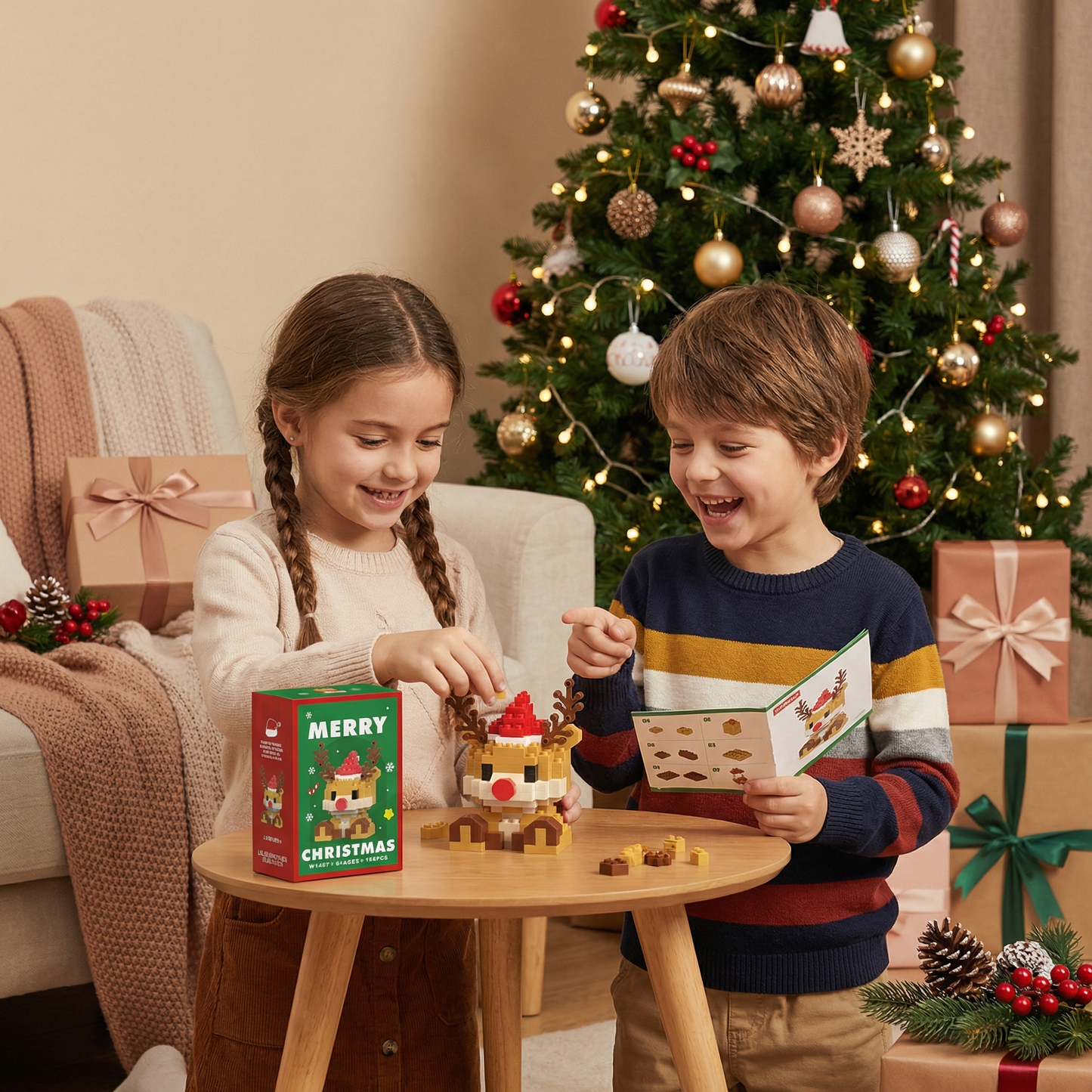 Figurines de Noël créatives en briques – amusement pour toute la famille