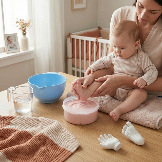Kit Empreintes de Mains et Pieds de Bébé – Coffret Souvenir pour Nouveau-nés et Parents